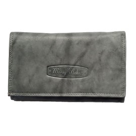 Women's purse from genuine leather Grey