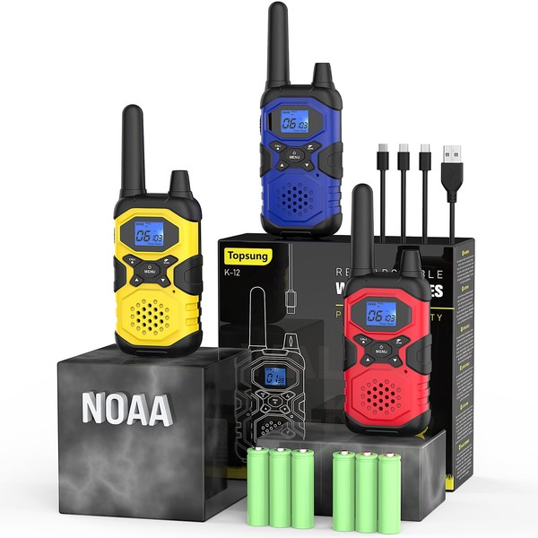 Topsung Walkie Talkies for Adults Rechargeable Walkie-Talkie Long Range 3