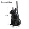 Comeon Ceramic Dog White/Black Toilet Brush and Holder Set, Plastic
