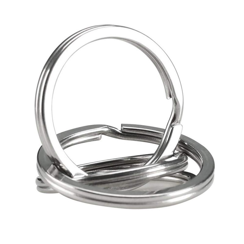 100 Pack Small Keyring Rings Hoops, 20mm /0.79 Inch Silver