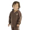Carhartt Boys' Toddler Long-Sleeve Half-Zip Hooded Sweatshirt, Chestnut Brown, 3T