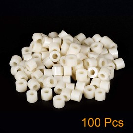 sourcing map ABS Round Insulation Column Standoff Support Spacer 11 x 5 x 8 mm White Pack of 100