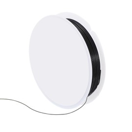 PATIKIL 11 Yard Stretchy Bracelet String, 0.8mm Round Elastic String Stretch Crystal String Bead Cord for Bracelets Beading Jewelry Making, Black