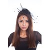 jowiha Women's Hat with Veil Mini Top Hat Fascinator with
