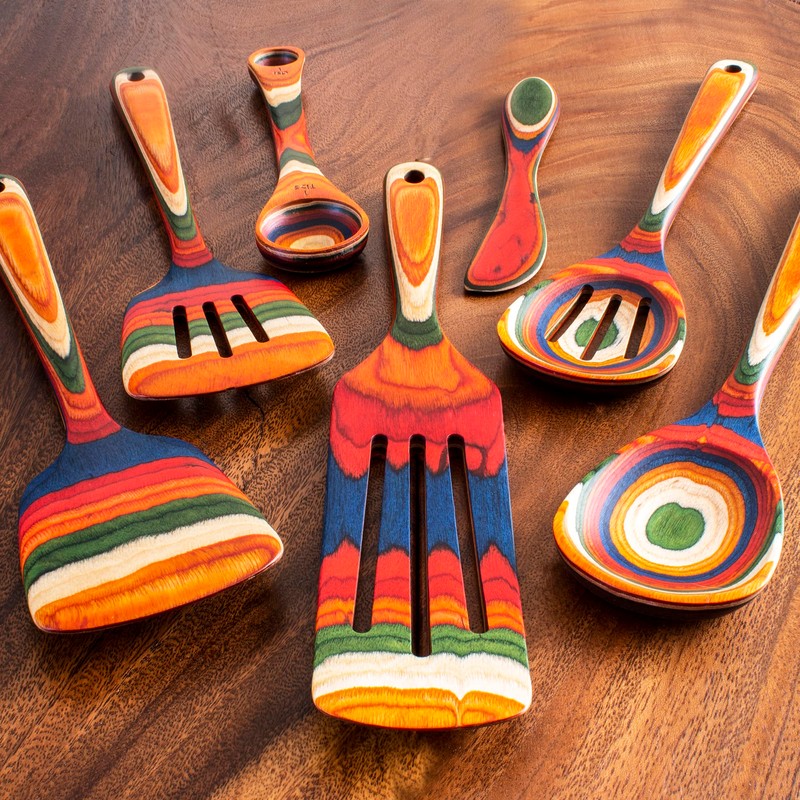Totally Bamboo Baltique Marrakesh Collection 7 Piece Cooking Utensil Set,