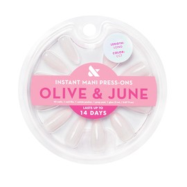 Olive & June Instant Mani Press-On Nails | (Glue) Long, Almond 42 Fake Nails, 21 Sizes | Non-Toxic, Long-Lasting Recycled Materials Realistic Look | Salon-Quality at Home | CCT