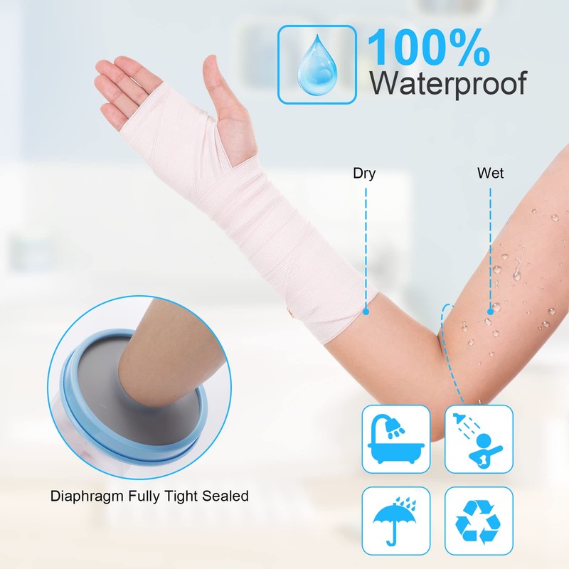 Cast Cover Waterproof Arm for Shower, Reusable Bandage Protector for