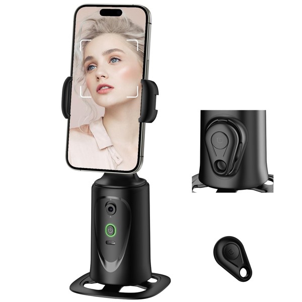 Auto Face Tracking Tripod, 360° Rotation Face Body Phone Camera