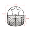 CVHOMEDECO. Wall Mounted Chicken Wire Storage Basket Rustic Hanging Wire