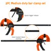 Quick Release Ratchet Bar Clamps for Woodworking (2 Pieces Set