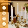 Baquler 50 Pcs 8.5 Inch LED Flameless Taper Candles Bulk