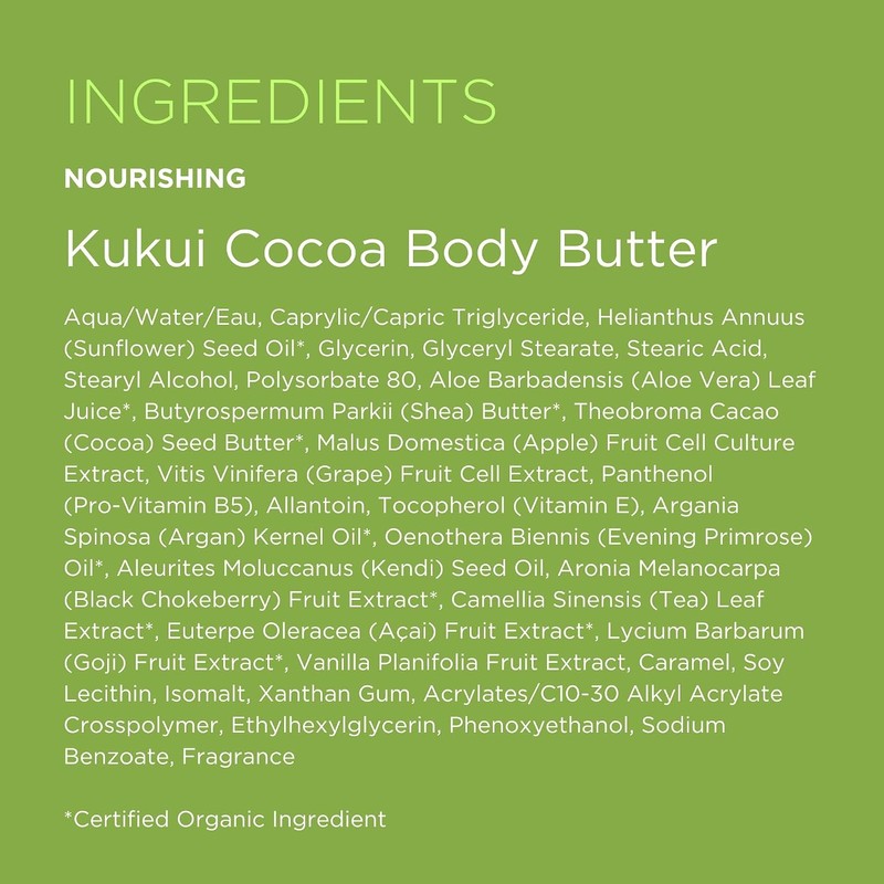 Andalou Naturals Kukui - Manteca corporal nutritiva de cacao, 8