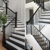 DEVALLEY Wrought Iron Balusters (Set of 10),1/2 inch Single Rectangle