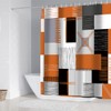 Fall Orange Shower Curtain Set 4Pcs with Bathroom Rugs