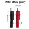 WADY Multimeter Alligator Clips Set, 10pcs PVC Alligator Clip Test