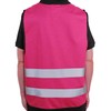 4business Pack of 4 Signal Vest Magenta for Adults Sizes