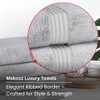 Makooz Luxurious Bamboo Face Flannels Pack of 6-700 GSM Thick
