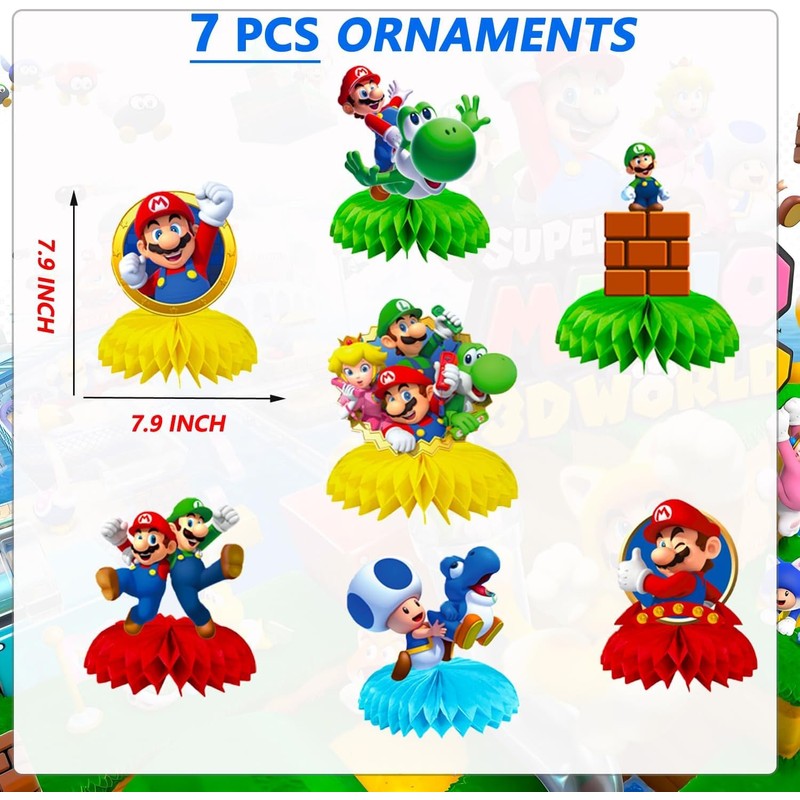 Super Bros Themed Party Decorations, Birthday Party Supplies Decorations Set-Plates