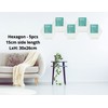 EXERZ Hexagon Stretcher Frame Pack of 5 Canvas Framed Art