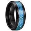 King Will Aurora Anillo de matrimonio, de titanio negro brillante,