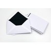 25 Mourning Envelopes with Black Silk Lining and Black Bar,