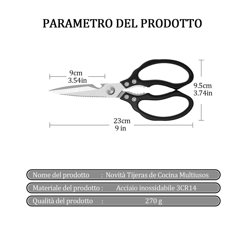 Kitchen scissors, household scissors, stainless steel, all-purpose scissors, heavy sharp