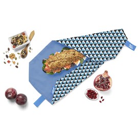 Roll'eat Boc'n'Roll Tiles Reusable Sandwich Bag, Fabric, Sandwich Container, Eco Friendly Food Bag, Adjustable, Foldable, Washable, Tablecloth