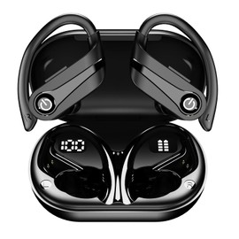 AI Translation Earbuds in Real Time,144 Language Translator Wireless Earbuds with Mic Over Ear Bluetooth Button Control, IPX7 Waterproof Earphones with Hooks for Travel Business Learning