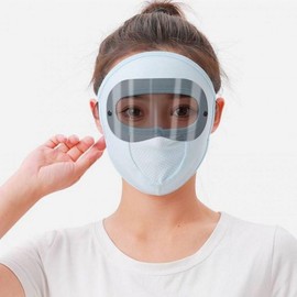 Summer Cooling Face Mask Cool Mask Blue Summer Face Protection