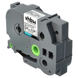 vhbw Cassette Tape 24 mm for Brother P-Touch 2400, 2450, 2460, 2470, 2480, 350, 3600, 550/9400/9600 as TZ SE5 Tze SE5.