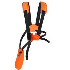 LNQ LUNIQI Double Trimmer Shoulder Strap, 1 Piece Universal Carry Strap, Shoulder Strap for Brushcutter, Adjustable Brush Cutter, Double Shoulder Strap, Grass Trimmer, Safety Belt, Orange