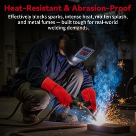 vclpower 16 Inch Welding Gloves Heat Resistant 932°F for MIG/TIG/Stick Welding/Forging (M)