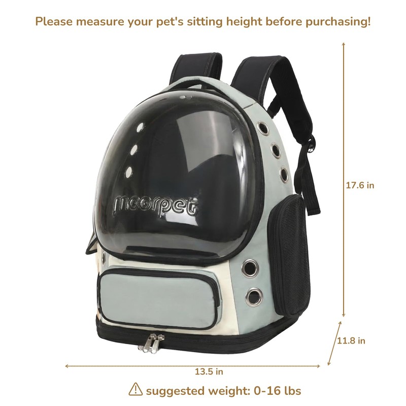 GixDix Cat Bubble Backpack Carrier, TSA Airline Approved Pet Travel