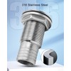Barbed Short Straight Thru-Hull Fitting with Nut & Custom Gasket