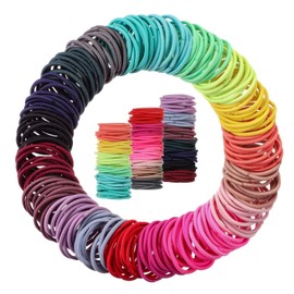 50 PCS Multicolored Snag Free Thick Elastic Hair Bands for School kids, Thick Hair Ponytail Bobbles for women's, Gentle Strong Snag-free elastic mini Baby tie hairband Holders for girls.