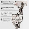 2pcs Fully Covered American Style 105 Degree Frameless Cabinet Hinges,