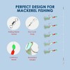 Luroad 10pcs Mackerel Feathers Rigs, Pre Tied Sea Fishing Rigs