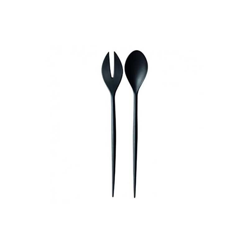 Krenit Salad Servers, Melamine, black, Standard