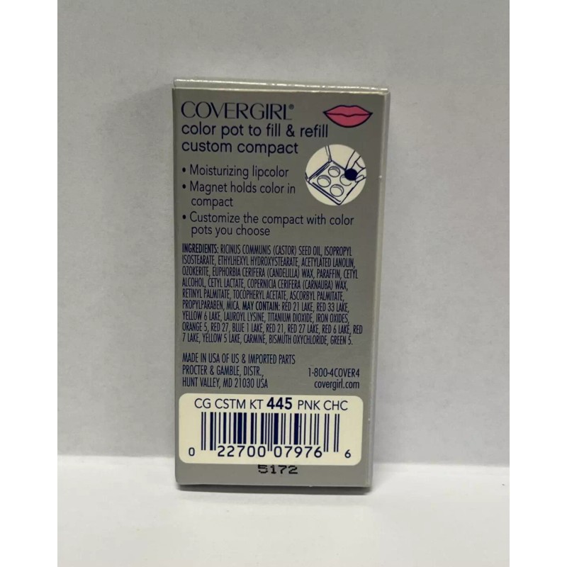 Covergirl Magnetic Color Pot Refill Lipcolor Pink Chic/Pink #445 (1)