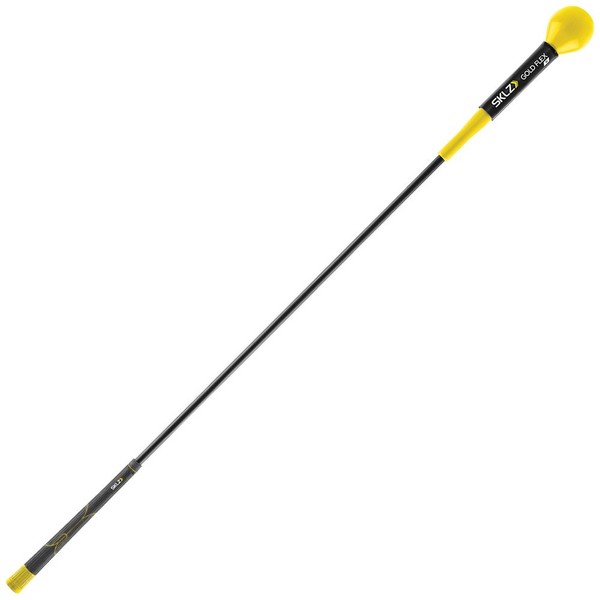 SKLZ Gold Flex Golf Swing Trainer Warm-Up Stick - Essential Golf Accessories for Golfers, 40" Golf Equipment for Distance Gain, Balance Building, Power Impact & Grip Training, Portable & Course-Legal