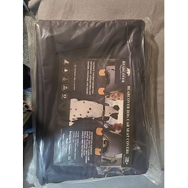 Bearcover Premium Back Seat Extender Dogs Pet Car Cover Hard Bottom Blue