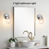 ALAISLYC 2 Light Bathroom Wall Sconce Light Fixtures with Clear