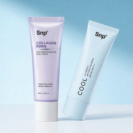 Snp Collagen PDRN Panthenol Bounce Up Quick Light Dual Moisture Cream 60ml + UV Air Cool Moisture Recharge Sun Cream 50g, SPF50+ PA++++ / Snp 콜라겐 PDRN 판테놀 바운스업 속광 듀얼 수분크림60ml + UV 에어쿨 수분 충전 선크림 50g, SPF50+ PA++++