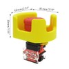 mxuteuk 1 NC 1 NO 22mm Red Mushroom Emergency Stop