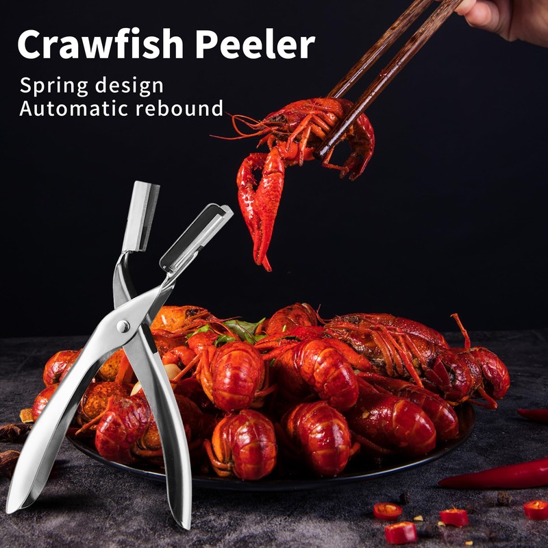 2024 Upgraded Crawfish Peeler - easily removes tail meat, protects