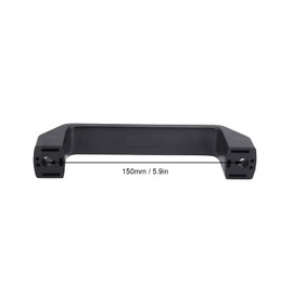 2 Piece U Shape Handle Black Industrial Style Cabinet Door Handles Industrial Equipment Handle for Distribution Box Control Cabinet Control Cabinet Cabinet 8.5mm Diameter Mounting Hole (150mm)