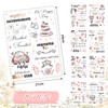 Sticker Wedding Guest Book Pink 8 Sheets, Funny Sayings Stickers