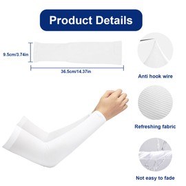 Makoto Nobu 2 Pairs of Arm Sleeves, Cooling UV Protection, Arm Sleeves, Tattoo Cover for Women, Men, Cycling, Golf, Cycling, Compression Arm Protectors for Men and Women