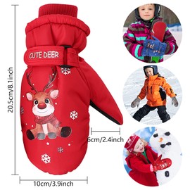 Children's Ski Gloves, Mittens, Children's Ski Gloves, Ski Gloves, Mittens Children, Waterproof Mittens, Warm Winter Skating Gloves, Thermal Gloves for Girls, Boys