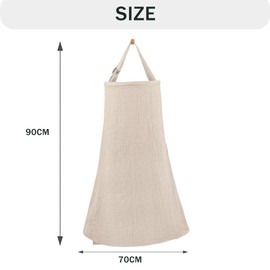 Voarge Nursing Cover for Babies, Muslin Nursing Cover, Breastfeeding Cover for On the Go Nursing Scarf Nursing Apron, Nursing Cover Cotton, Nursing Cover for Breastfeeding (Beige)
